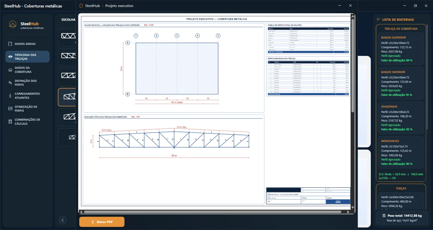 SteelHub — projeto executivo
